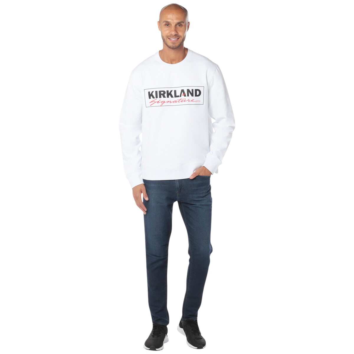 Kirkland Signature Unisex Fleece Crewneck White