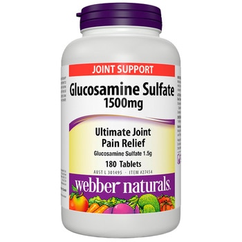 Webber Naturals Glucosamine Sulfate 1500mg 180 Tablets