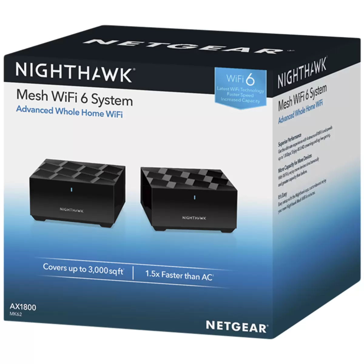 NETGEAR Nighthawk Mesh Wi-Fi 6 System 2 Pack MK62-100AUS