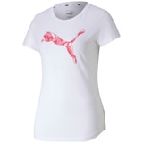 Puma-Women's Graphic Logo Tee - White