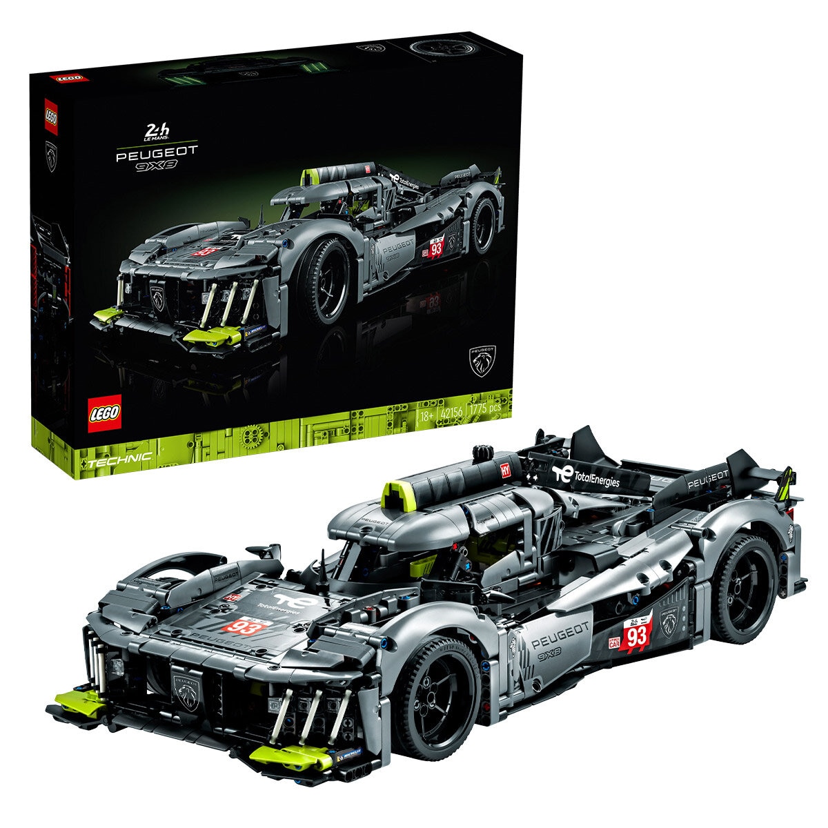 LEGO Peugeot 9X8 24H Le Mans Hybrid Hypercar 42156 LEGO Peugeot 9X8 24H Le Mans Hybrid Hypercar 42156