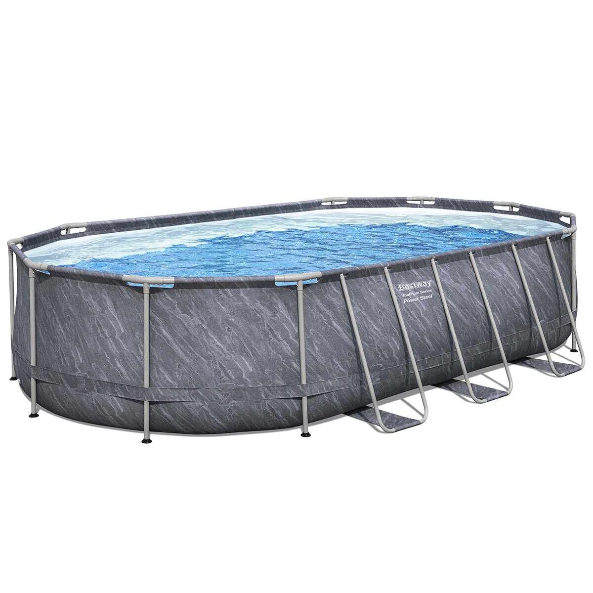 Platinum Series Power Steel Oval Pool Set