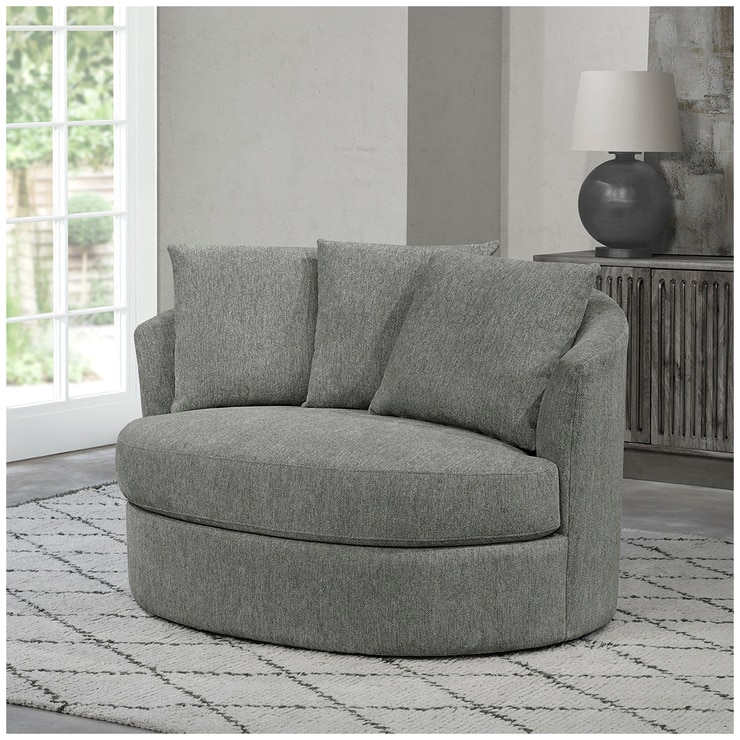 Thomasville Fabric Swivel Chair Grey | Costco Australia