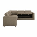 Thomasville Caler 3 Piece Fabric Sectional with Sleeper and Storage Seat Thomasville Caler 3 Piece Fabric Sectional with Sleeper and Storage Seat