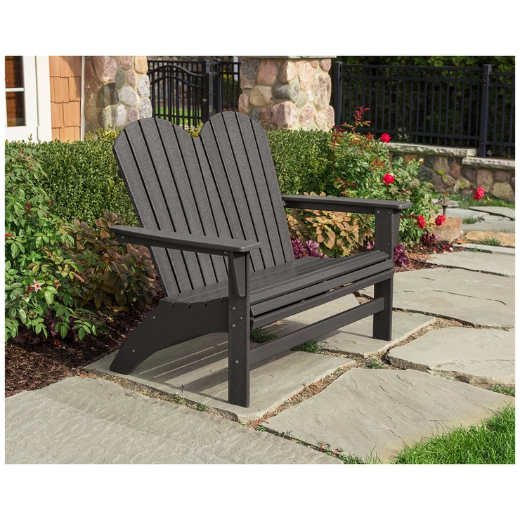 Polywood Portside Double Adirondack Bench Mahogany Costco Australia