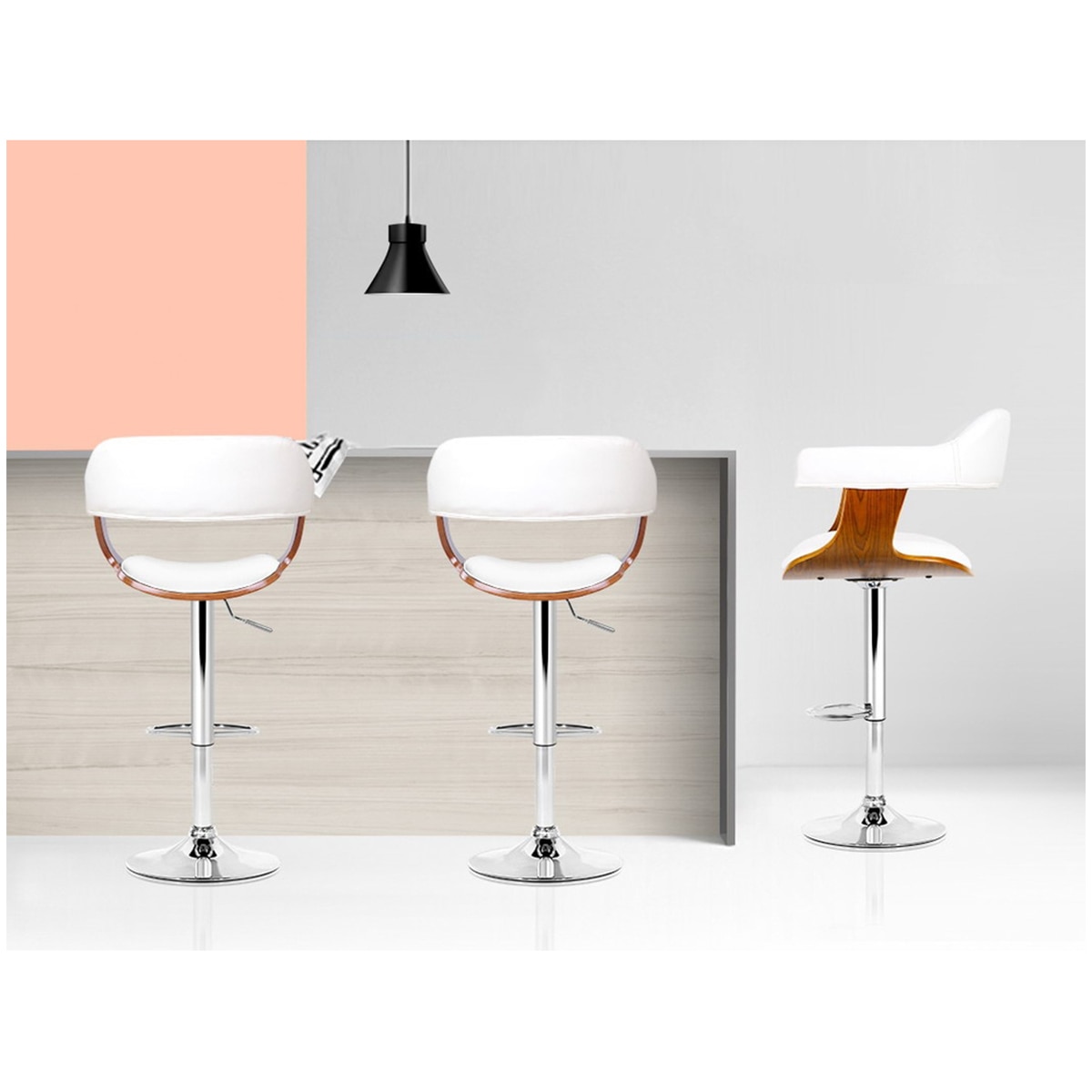 Artiss Selina White Barstool 1pk