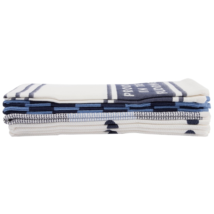 Kitchen Towels 6pk Navy Costco Australia   46841401966622 