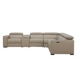 Gilman Creek Leather Power Reclining Sectional With Power Headrests