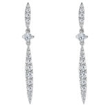 18KT White Gold 0.71ctw Diamond Drop Earrings