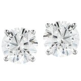 Platinum 2.00ctw Round Brilliant Cut Diamond Stud Earrings