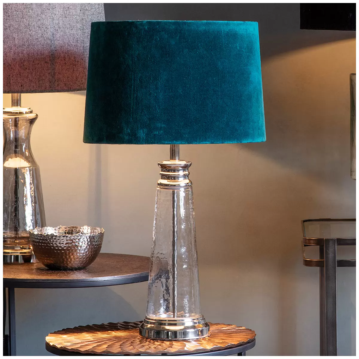 Hudson Living Winslet Table Lamp Teal 