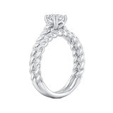 18KT White Gold 0.50ctw Round Shape Diamond Ring