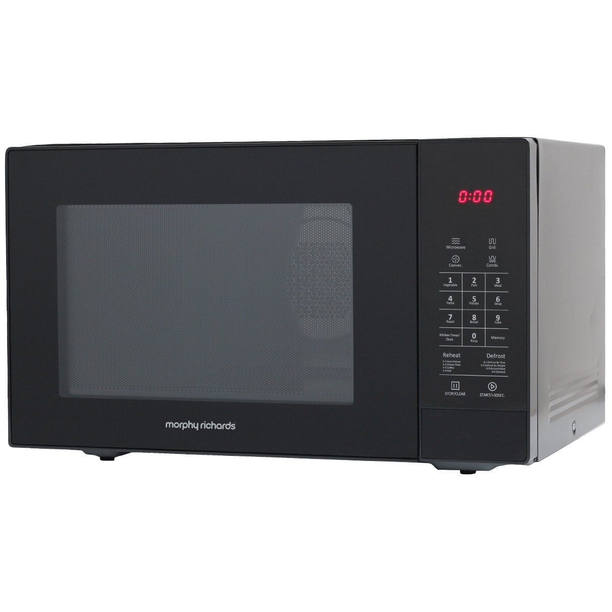 morphy richards 900w microwave with grill d90d23elb8 black