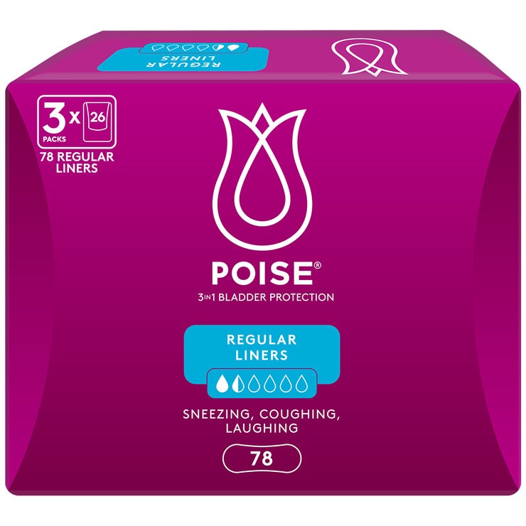 Poise Regular Liner 2 x 78 Pack Poise Regular Liner 2 x 78 Pack