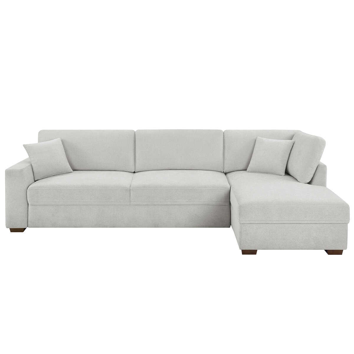 Thomasville 2 Piece Fabric Convertible Sectional With Chaise