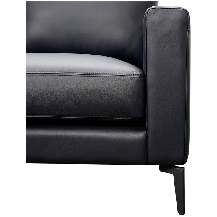 Moran Toronto 3 Seater Leather Sofa Premium Onyx | Costco Australia