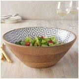 Mikasa Mango Wood Serving Bowl Grey