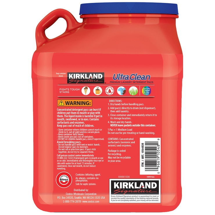 Kirkland Signature Ultra Clean Laundry Pacs 152pk Costco Australia