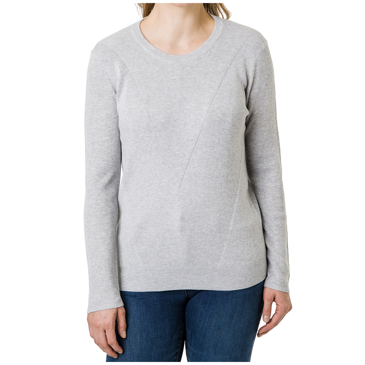 Seg'ments Women's Textured Sweater - Grey