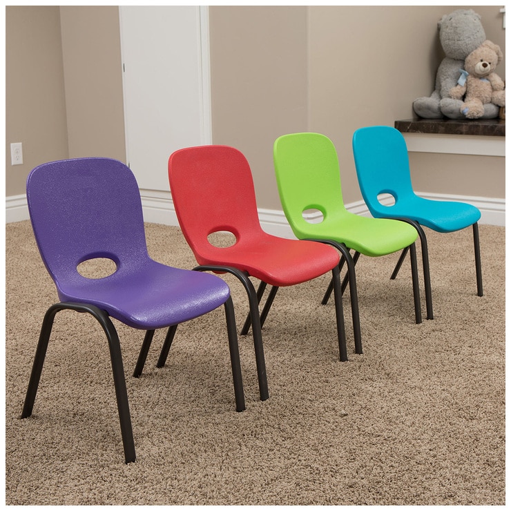 Lifetime Kids Stackable Chair 2 Pack Lime Green   27095405756446 