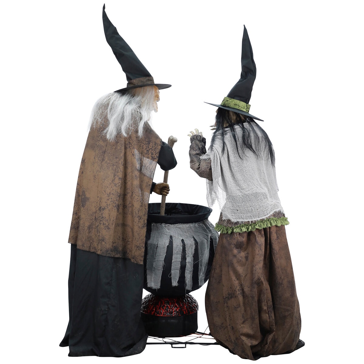 Deluxe Animated Witch Cauldron Duo