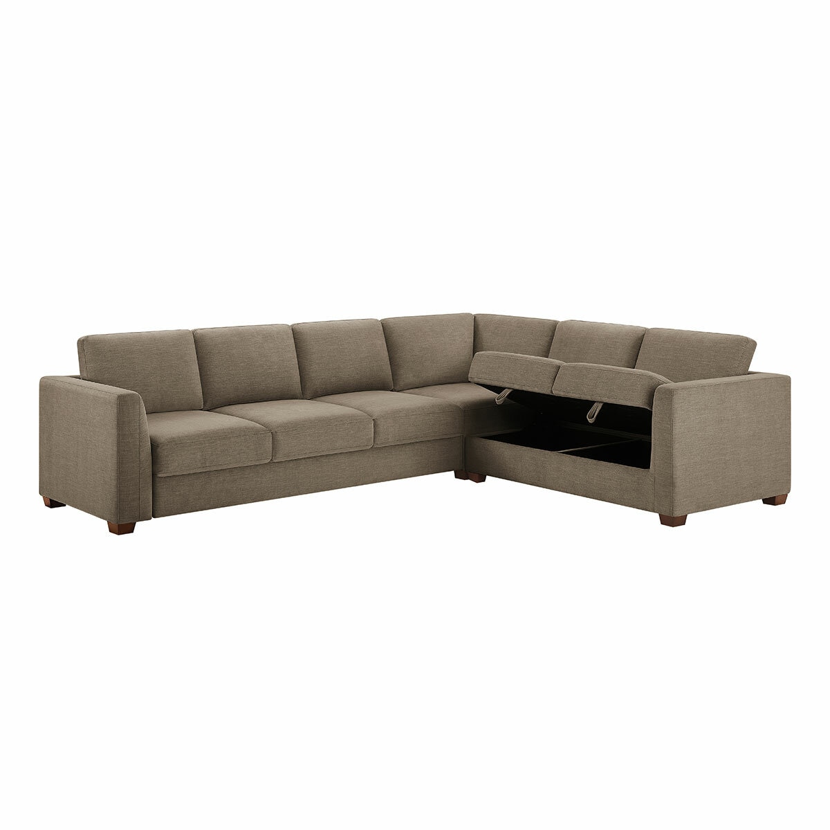 Thomasville Caler 3 Piece Fabric Sectional with Sleeper and Storage Seat Thomasville Caler 3 Piece Fabric Sectional with Sleeper and Storage Seat