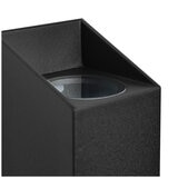 Nordlux Nico Square 22 Black Outdoor Wall Light IP54 GU10