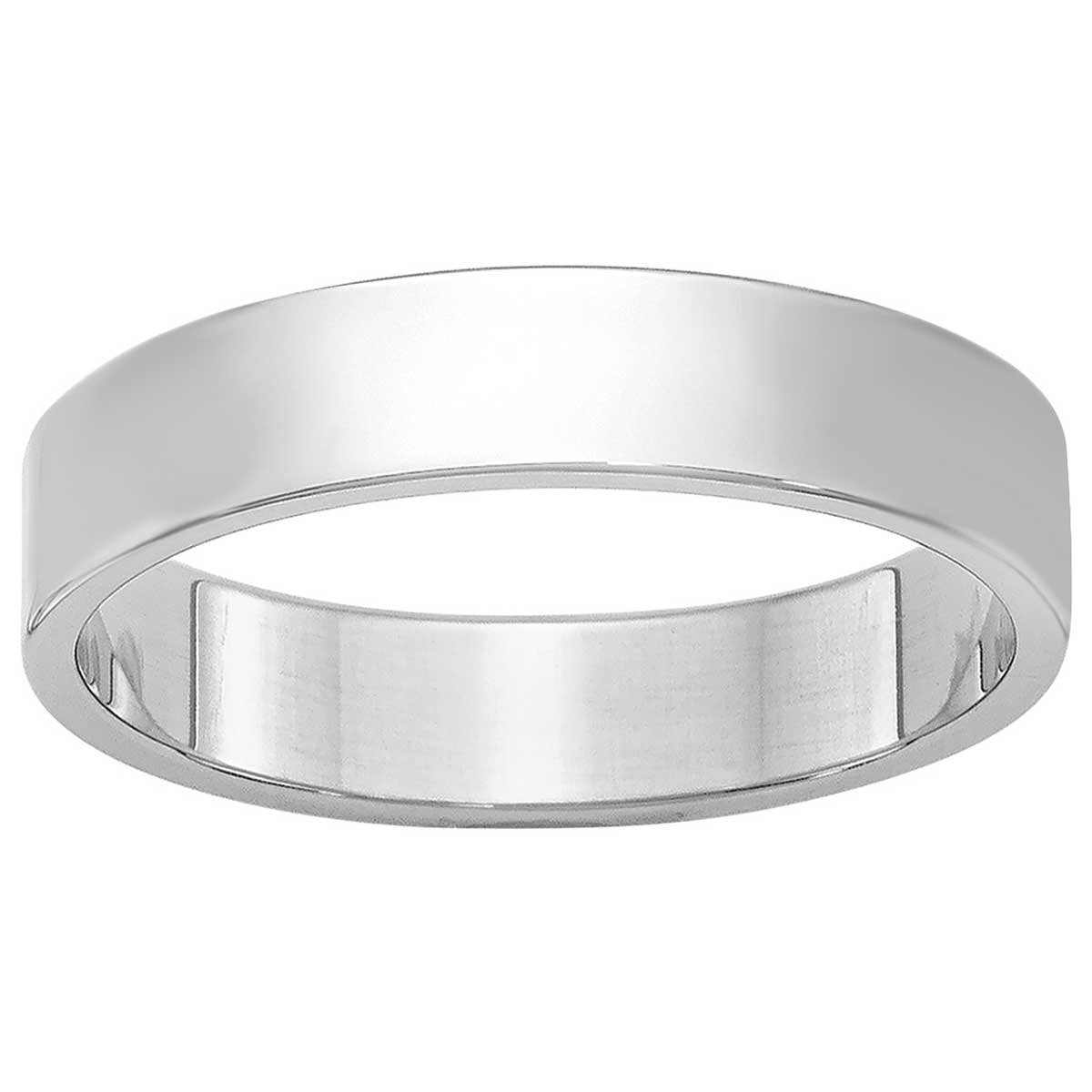 14KT White Gold 4mm Lightweight Flat Band