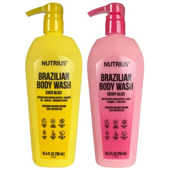 Nutrius Brazilian Body Wash Coco And Berry Bliss 2x750ml