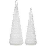 Glass Tree Christmas Ornaments 2 Pack