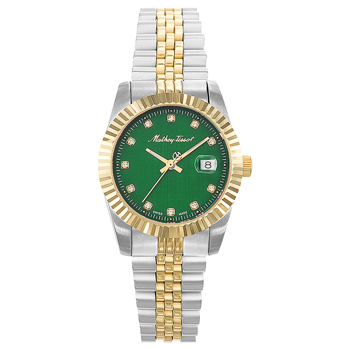 Mathey-Tissot Two-Tone Steel Green Dial Women's Watch D810BV