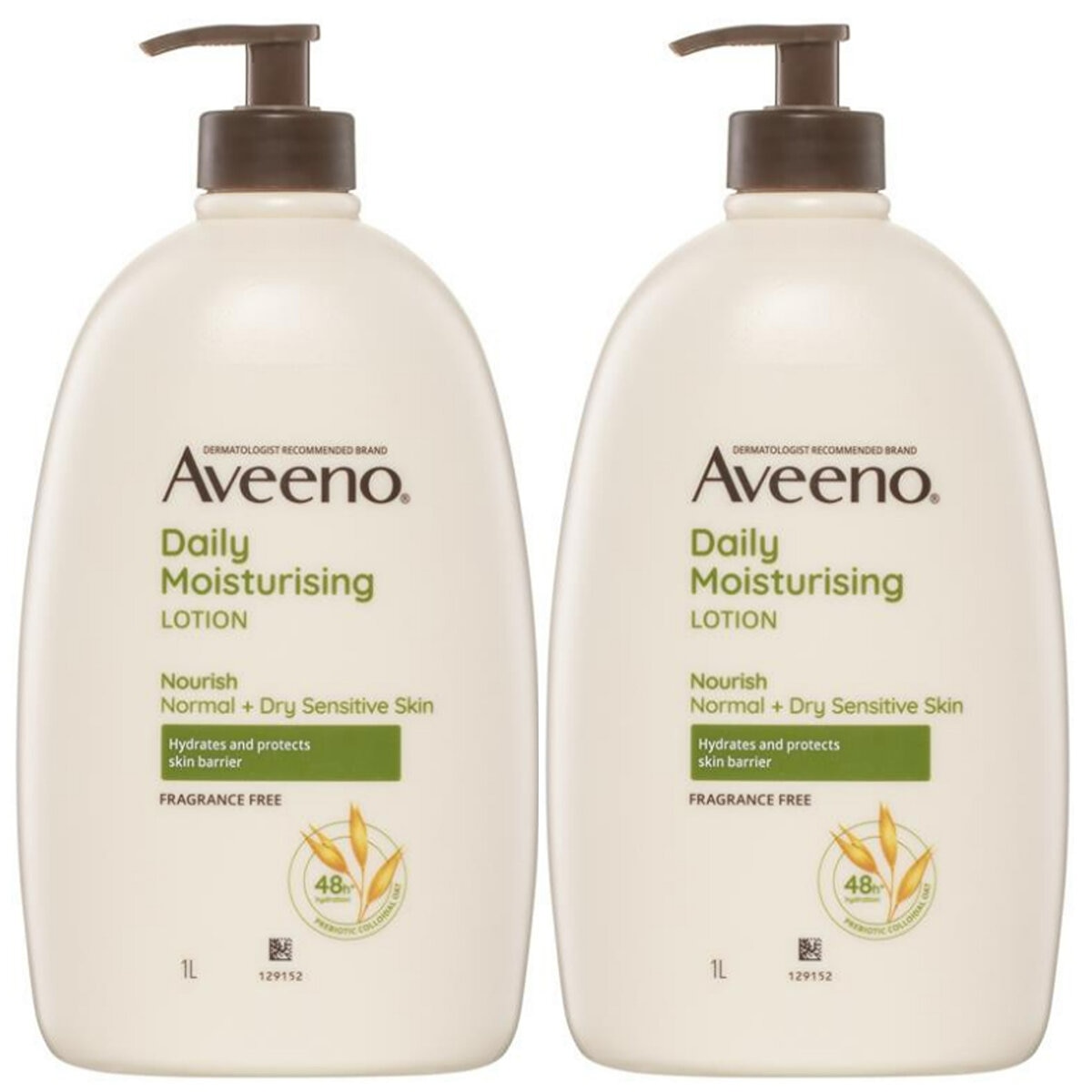 Aveeno Daily Moisturising Body Lotion Fragrance Free 2x1L