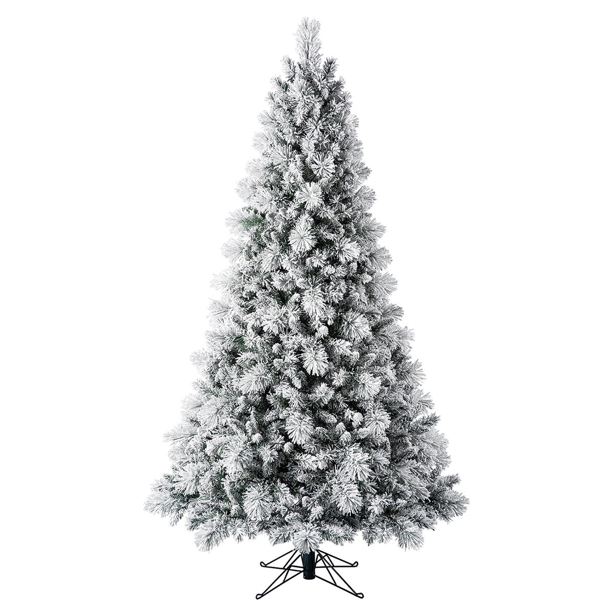 Pre-Lit Glitter Flocked Tree Micro Dot LED Artificial Christmas Tree 2.28m