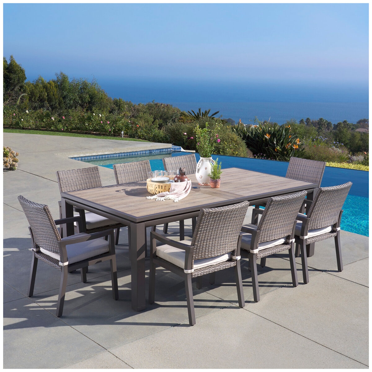 Milea 9 Piece Dining Set Beige