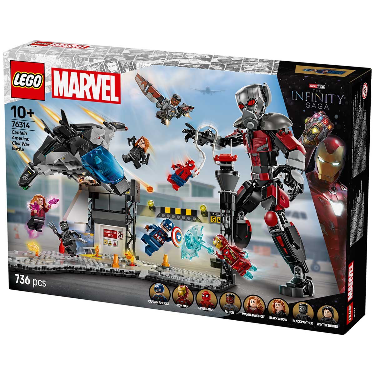 LEGO Marvel Captain America Civil War Action Battle Buildable Playset 76314