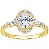 18KT Yellow Gold 1.45ctw Round Diamond Bridal Ring