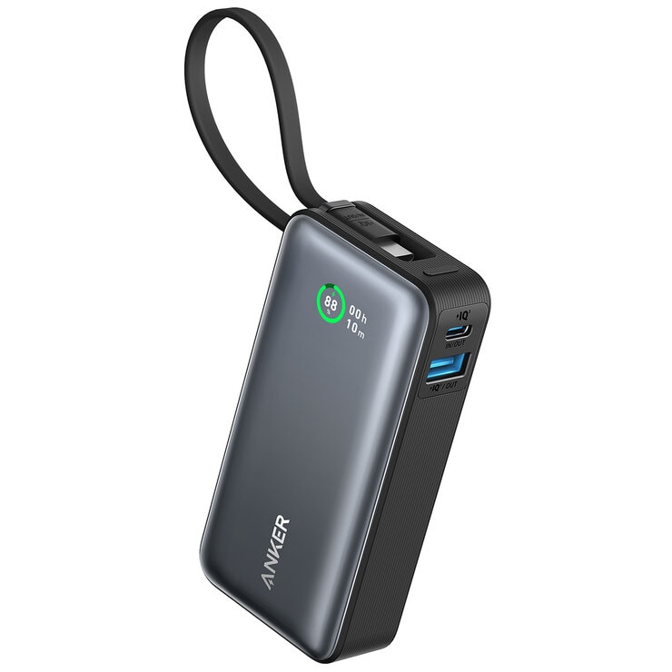 Anker Nano 10K 30W Power Bank With Built In USB-C Cable Black A1259H11 Anker Nano 10K 30W Power Bank With Built In USB-C Cable Black A1259H11