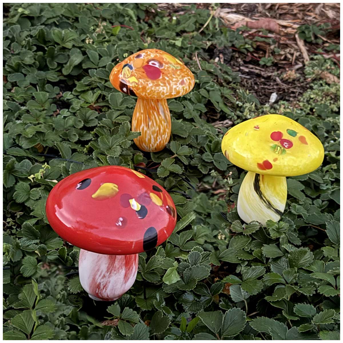 Infinity X1 Solar Landscape Light Glass Mushroom 3 Pack Infinity X1 Solar Landscape Light Glass Mushroom 3 Pack