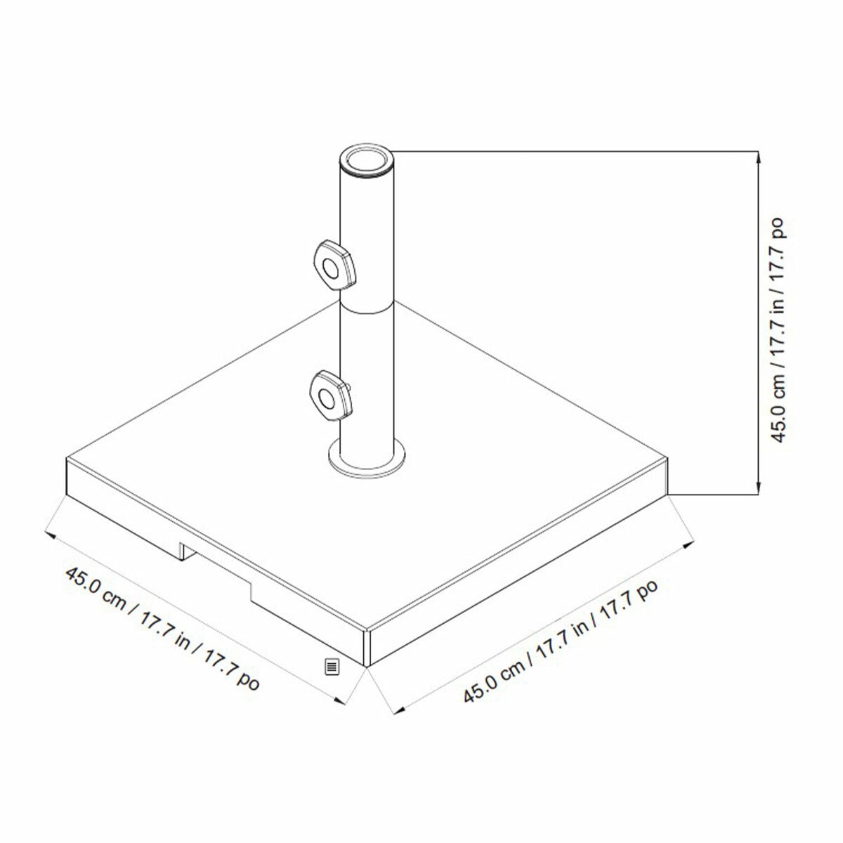 SunVilla Pembrooke 27kg Granite Umbrella Base SunVilla Pembrooke 27kg Granite Umbrella Base