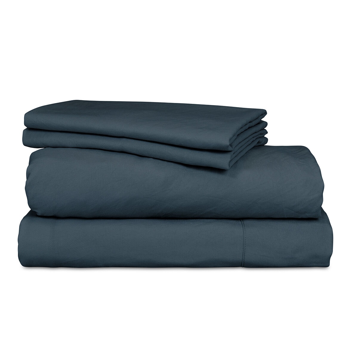 Ardor Boudoir Vintage Washed Sheet Set 4 Piece King Navy