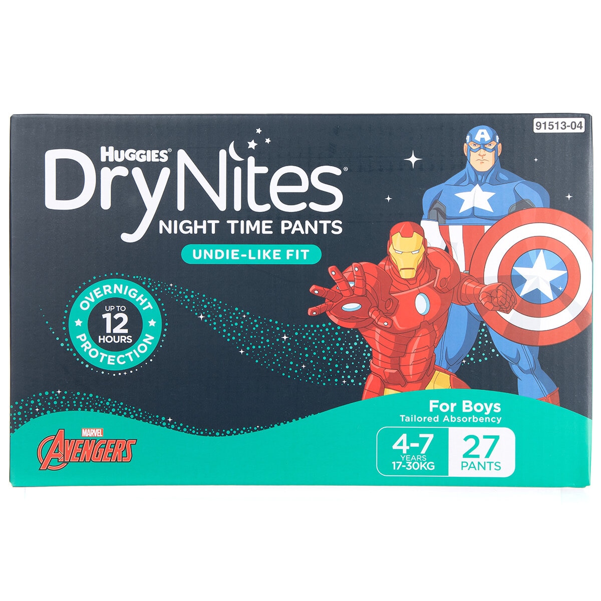 Huggies DryNites Night Time Pants 4-7 Years Boys 2 Pack