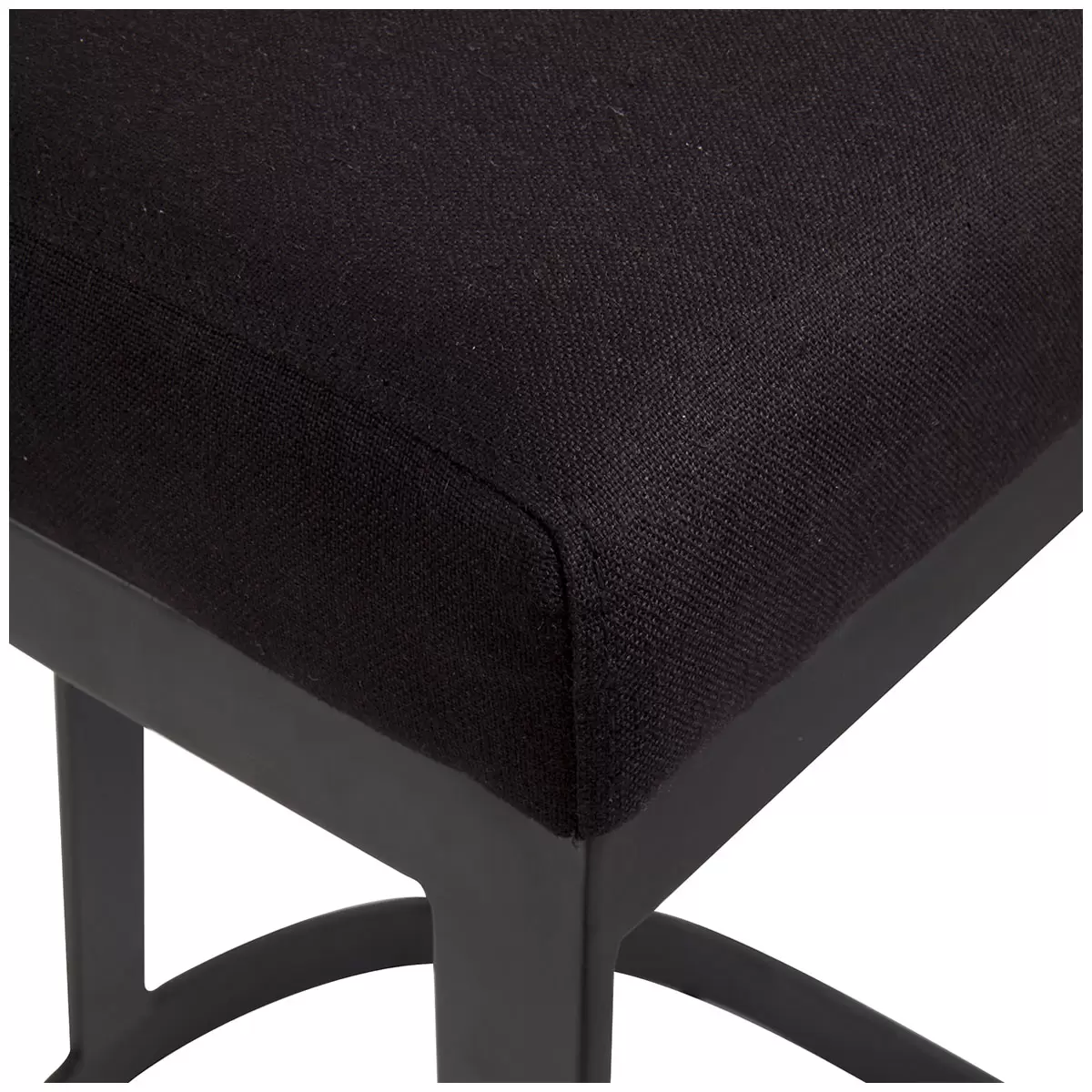 CAFE Lighting & Living Brooke Black Kitchen Stool Black Linen