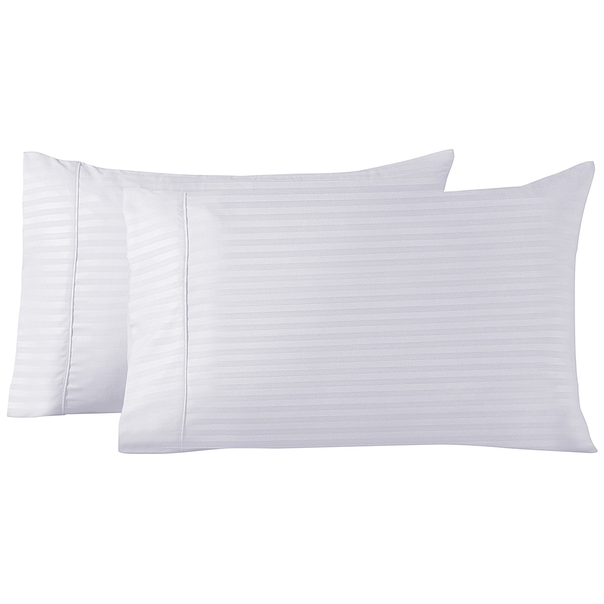 Bdirect Royal Comfort Blended Bamboo Sheet Set with stripes Queen - White