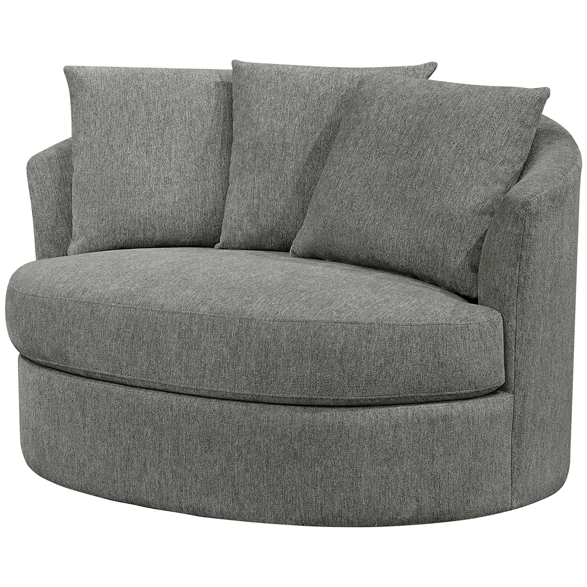 Thomasville Fabric Swivel Chair Grey