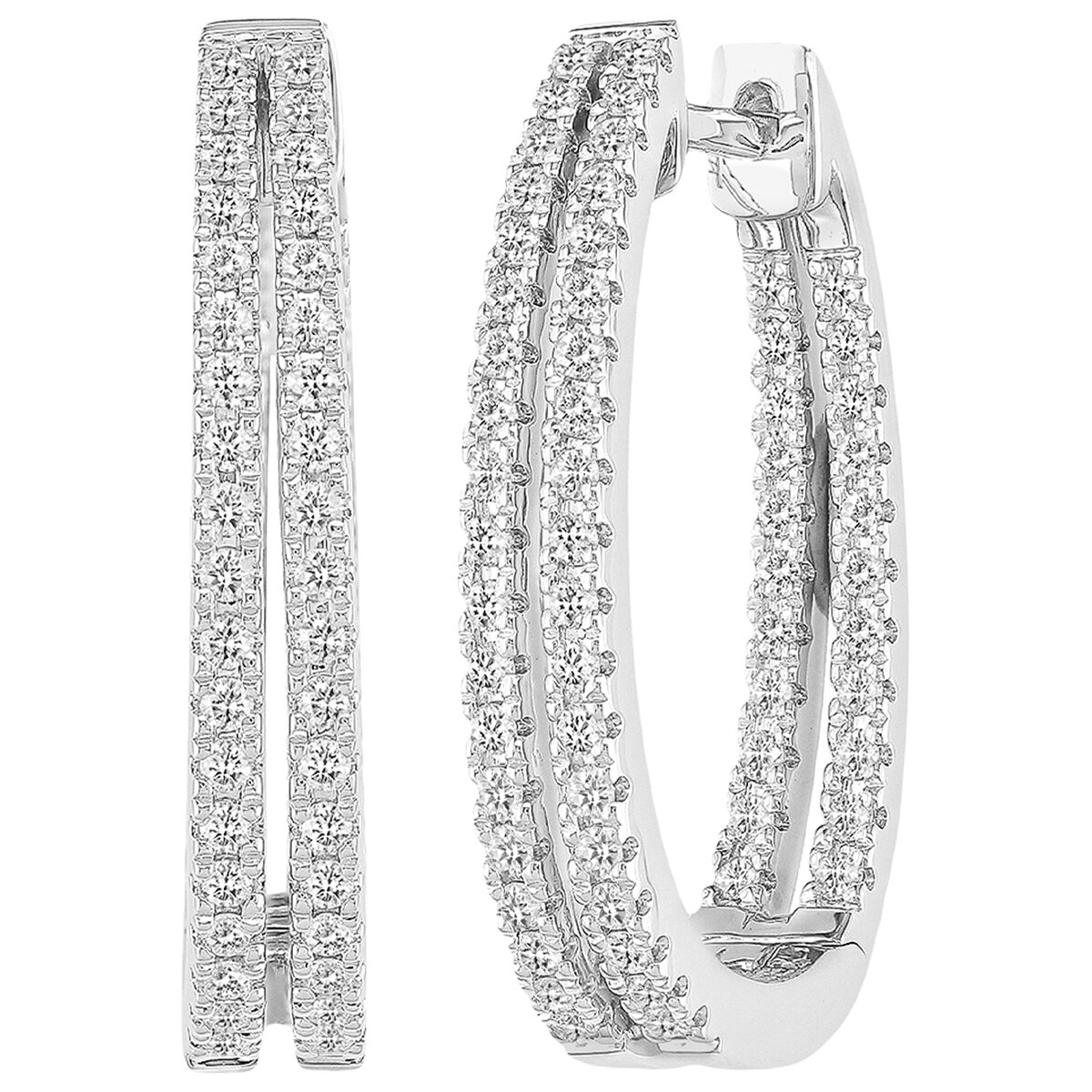 White gold hoop earrings outlet costco