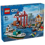 lego city seaside harbor with cargo ship 60