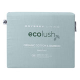 Odyssey Living Eco Lush Organic Cotton and Bamboo King Sheet Set Cloud