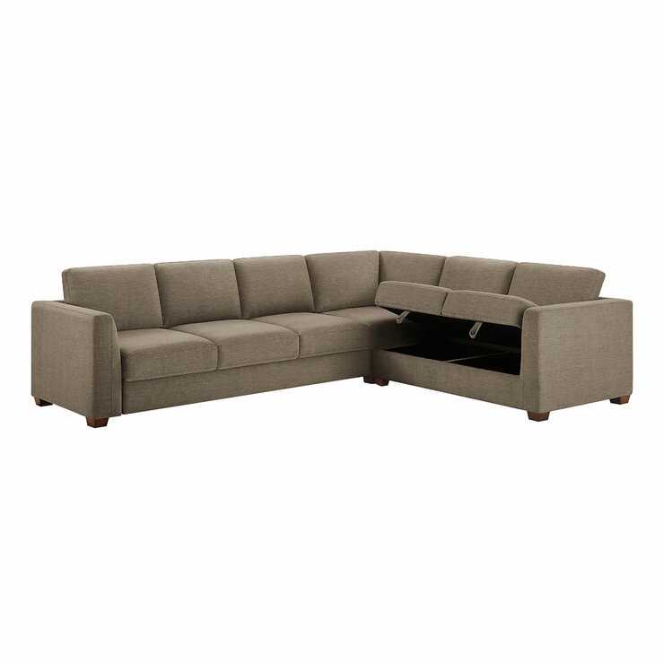 Thomasville Caler 3 Piece Fabric Sectional with Sleeper and Storage Seat Thomasville Caler 3 Piece Fabric Sectional with Sleeper and Storage Seat