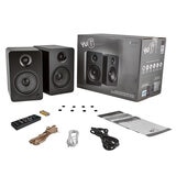 Kanto YU6 200W Powered Bookshelf Speakers Matte Black KO-YU6MB-I