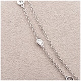 18KT White Gold 1.38ctw Diamond Two Strand Necklace